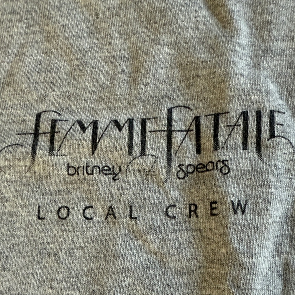 Britney Spears Femme Fatale Gray Short Sleeve Tee